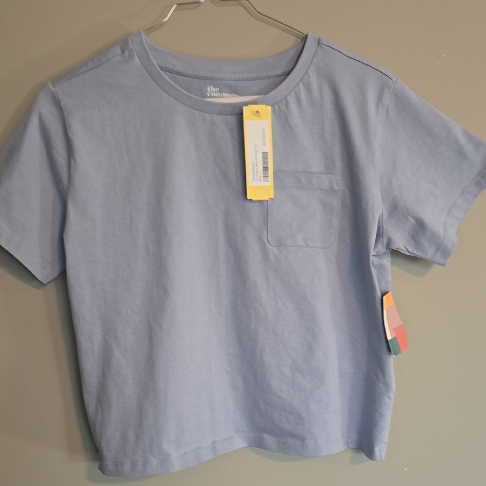 Light Blue Kids Short Sleeve Pocket Tee